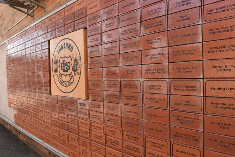 Paver Wall of Past and Current student names